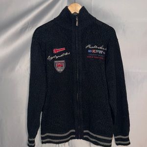 Zip up yachting sweater